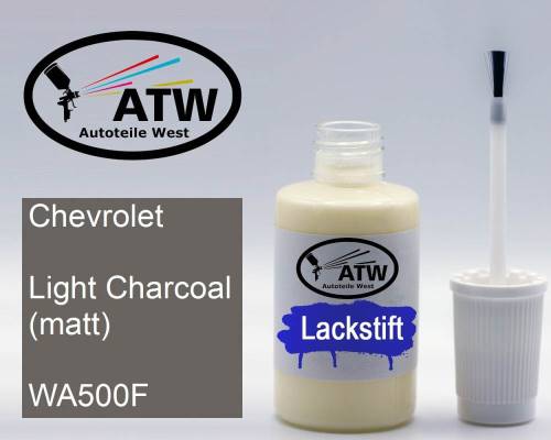 Chevrolet, Light Charcoal (matt), WA500F: 20ml Lackstift, von ATW Autoteile West.